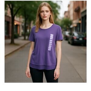 Nine West purple crewneck, short sleeve T-shirt, women's S